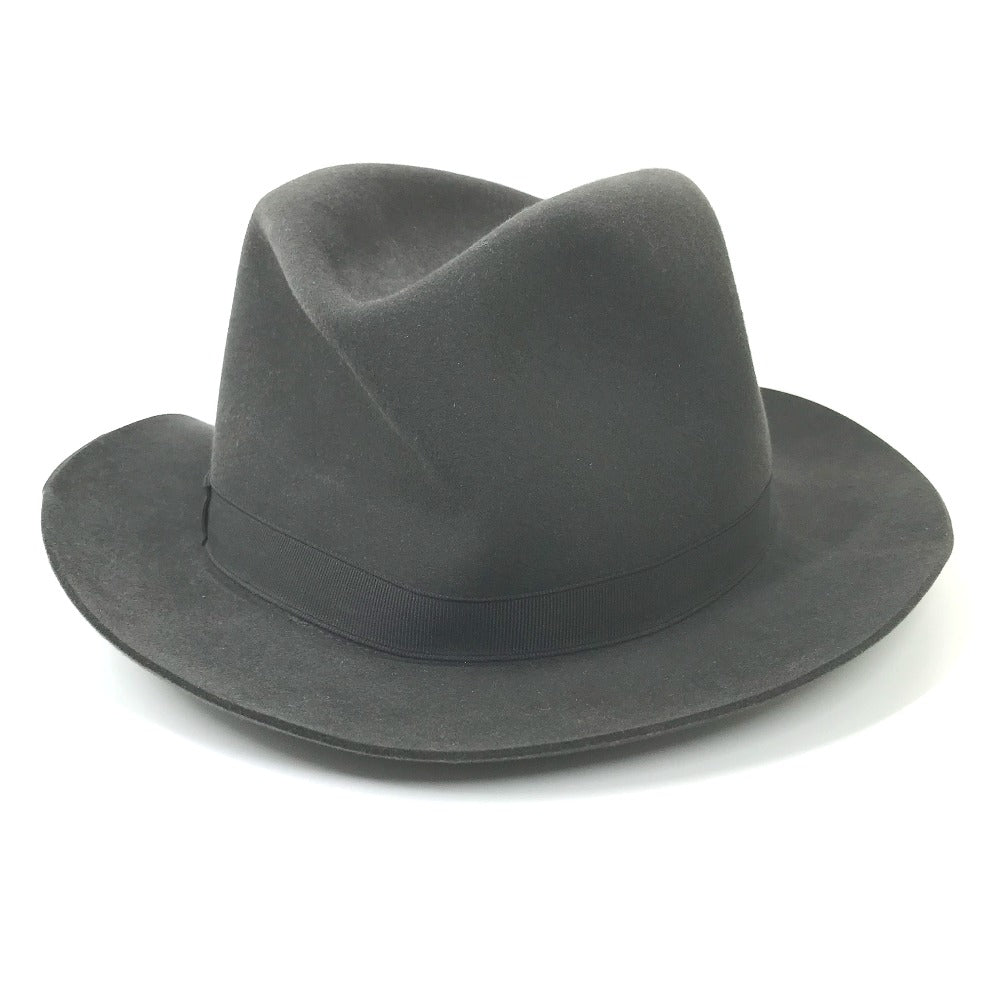 HERMES hat , Beaver Gray type Hat hat hat mens 56