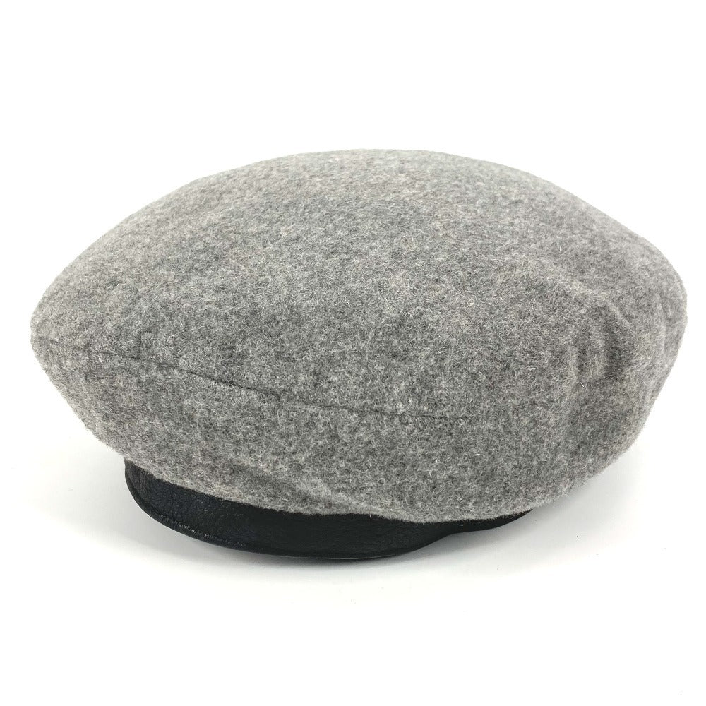 HERMES beret cashmere gray Women 56