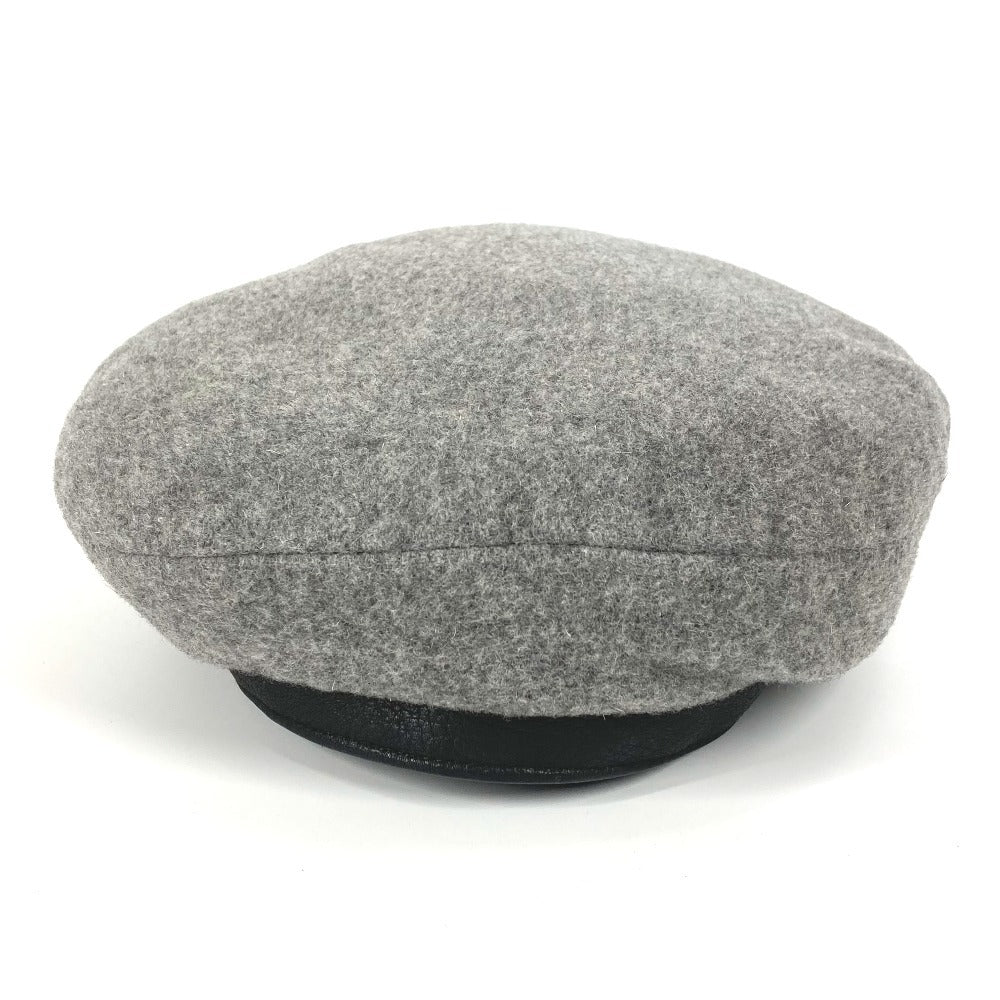 HERMES beret cashmere gray Women 56