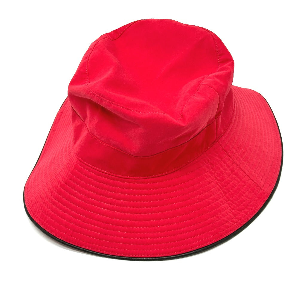 HERMES hat canvas Red
