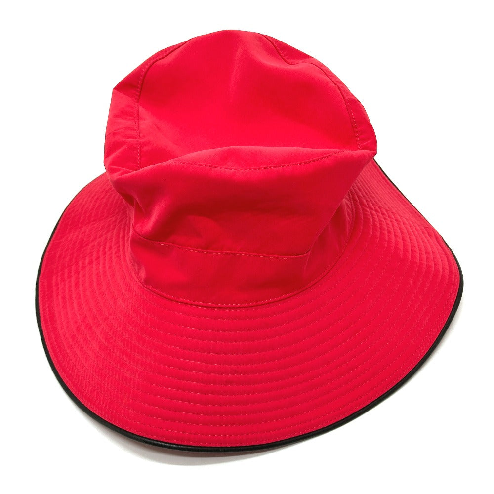 HERMES hat canvas Red