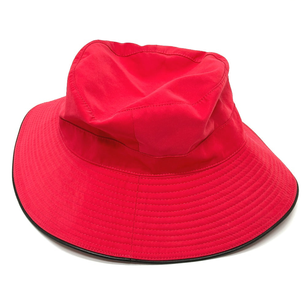 HERMES hat canvas Red