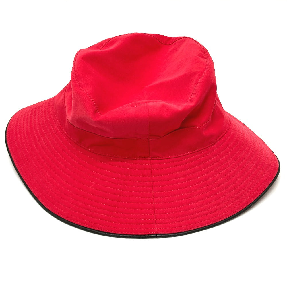 HERMES hat canvas Red