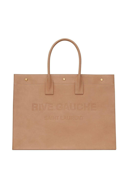 Luxury Saint Laurent Trending 2025 Men's Ysl Rive Gauche Tote in Vintage Brown Gold | 587273BWRPW2725