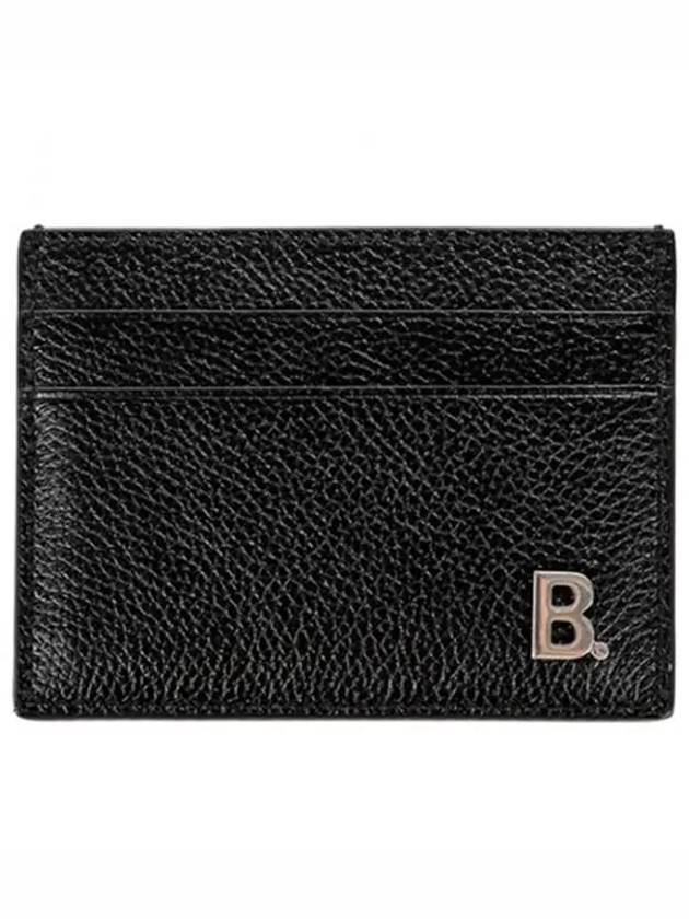 Luxury Balenciaga Trending 2025 BB Logo Card Wallet Black