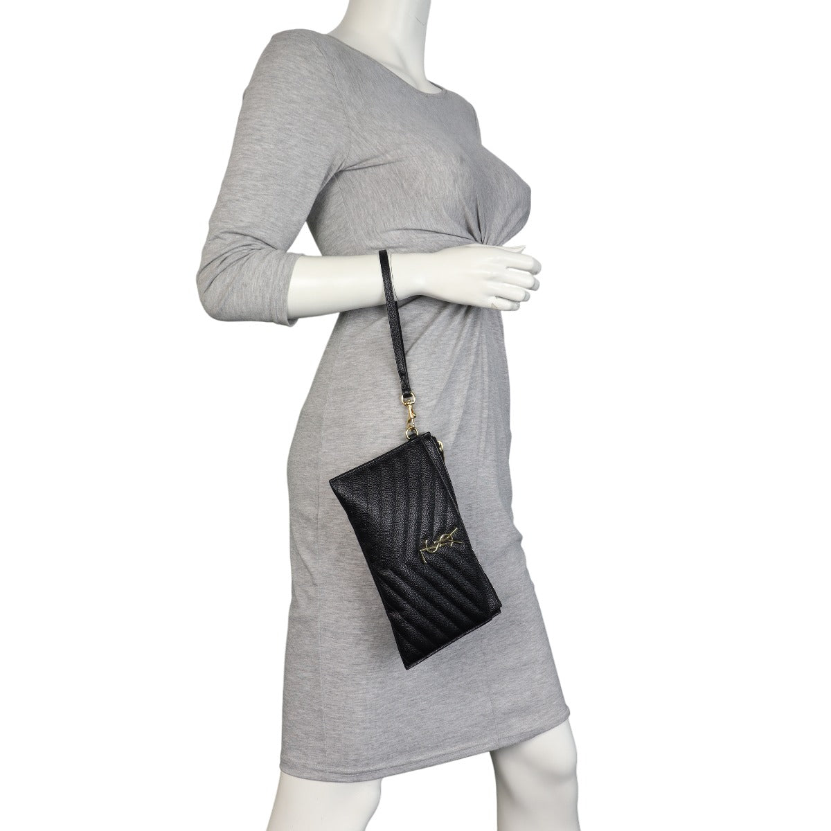 Saint Laurent Cassandre Monogram Matelasse Pouch