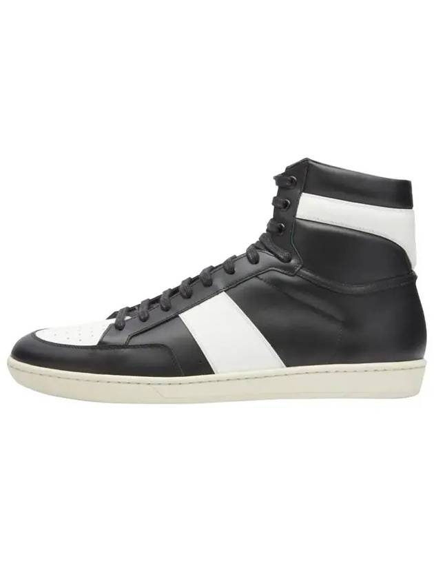 Luxury Saint Laurent Trending 2025 Line Leather High Top Sneakers Black