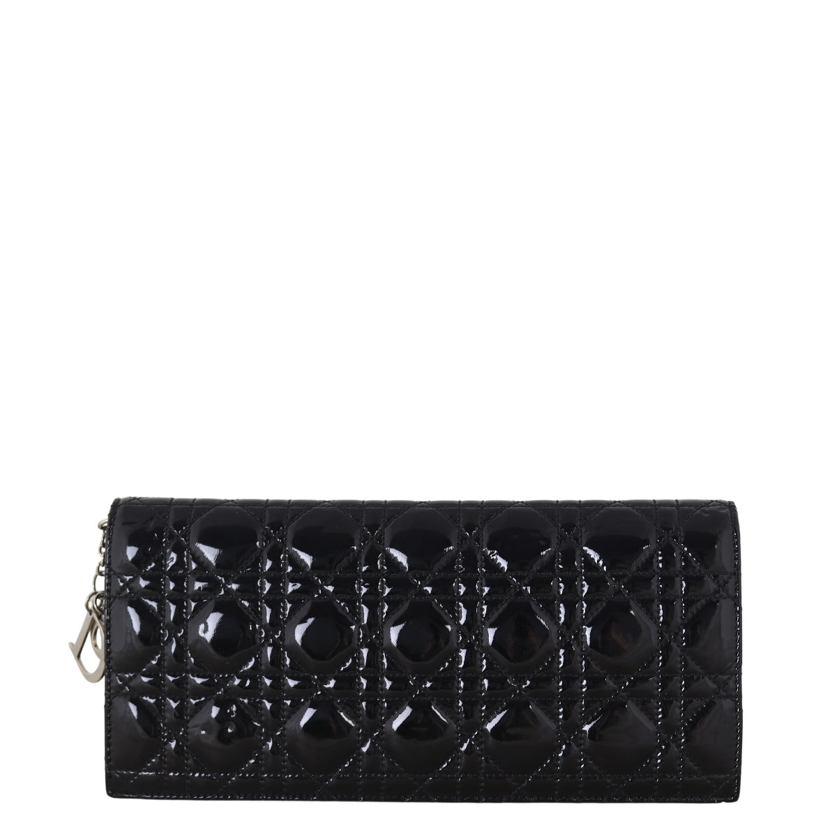 Dior Lady Dior Chain Wallet Patent