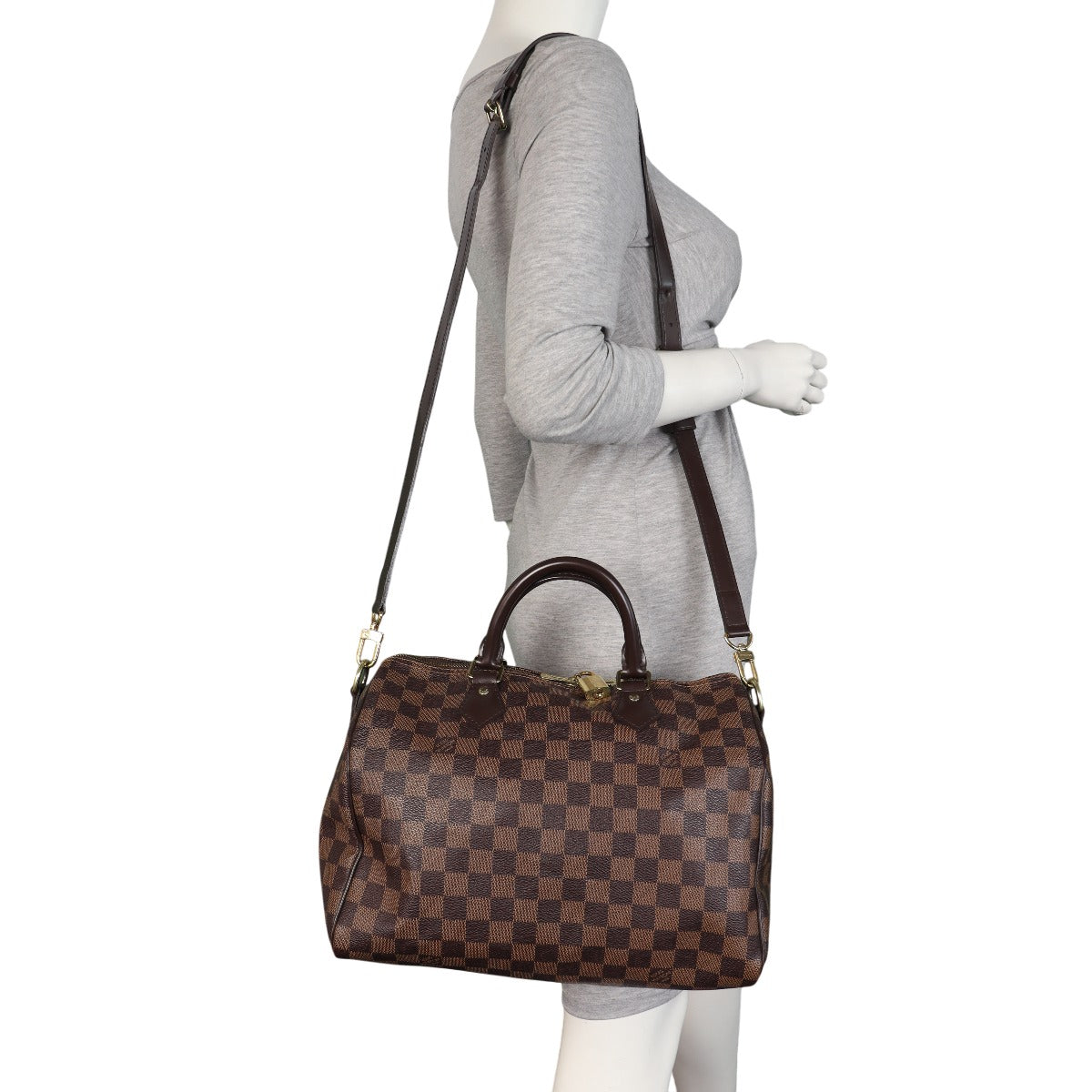 Louis Vuitton Speedy 30 Bandouliere Damier Ebene