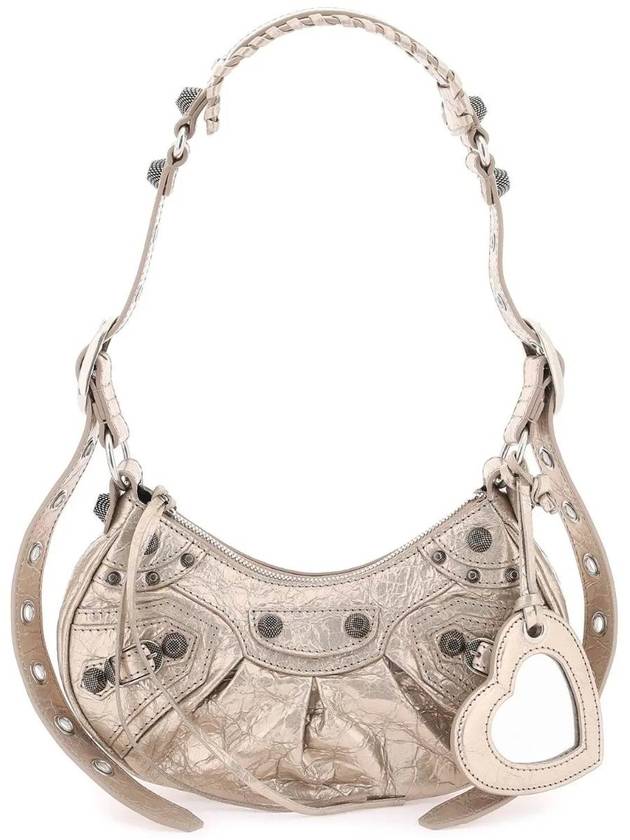 Luxury Balenciaga Trending 2025 Metallic Le Cagol XS Lambskin Shoulder Bag Metallic Beige