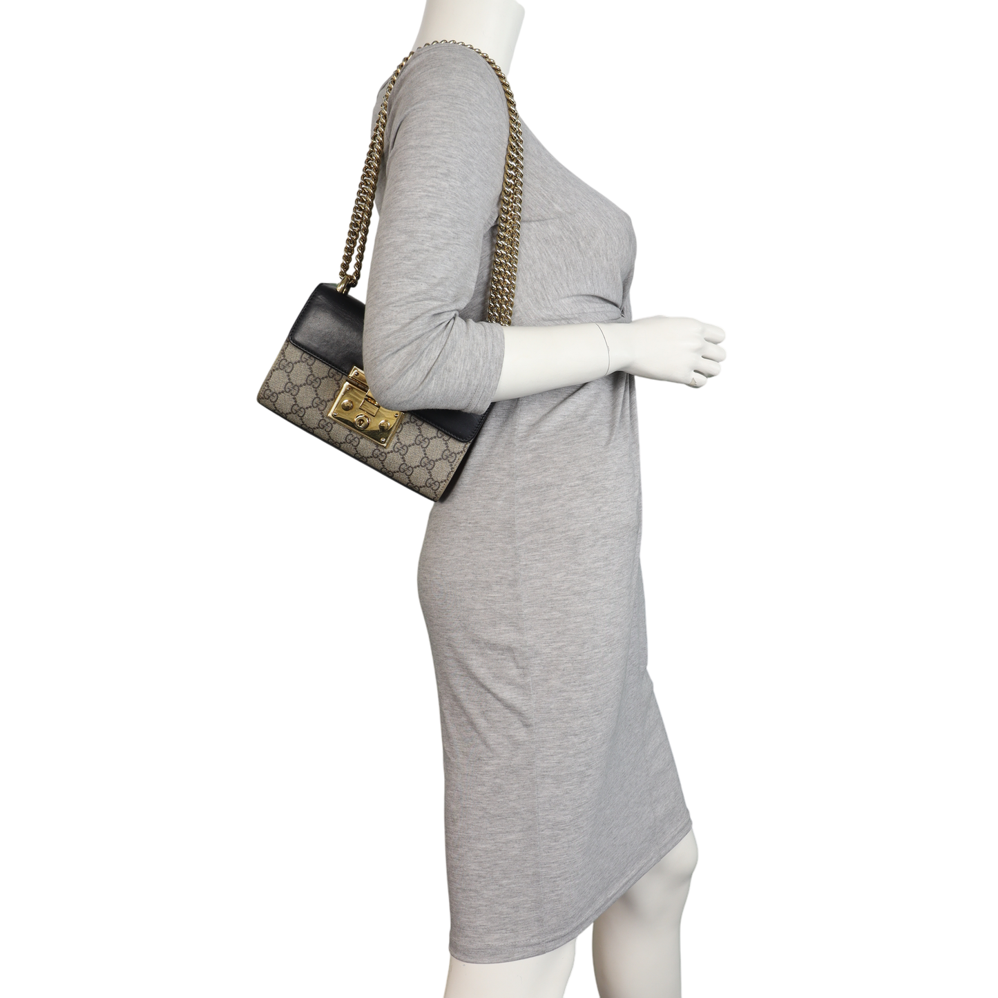 Gucci GG Supreme Padlock Small Shoulder Bag