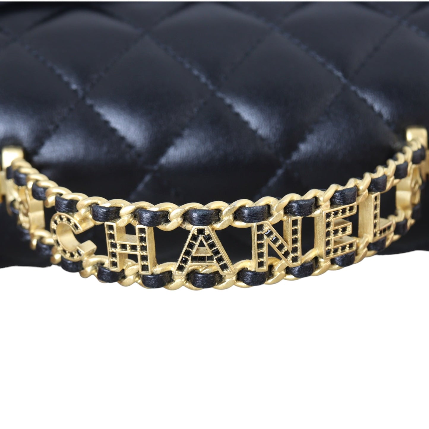 Chanel CC Flap Mini Rectangular Logo Top Handle Bag Lambskin