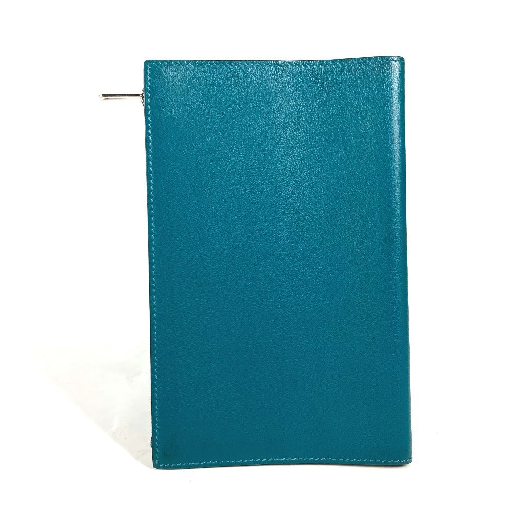 HERMES Note cover Swift turquoise blue EA Zip PM mens(Unisex)