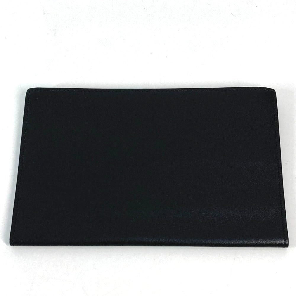 HERMES Note cover leather black Stationery Notepad "EA Zip" PM mens(Unisex)