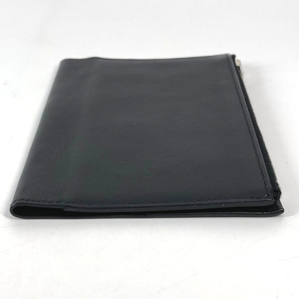 HERMES Note cover leather black Stationery Notepad "EA Zip" PM mens(Unisex)