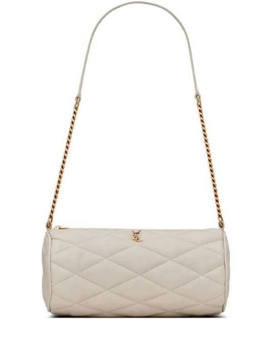 Luxury Saint Laurent Trending 2025 Tube Quilting Small Shoulder Bag Vintage White