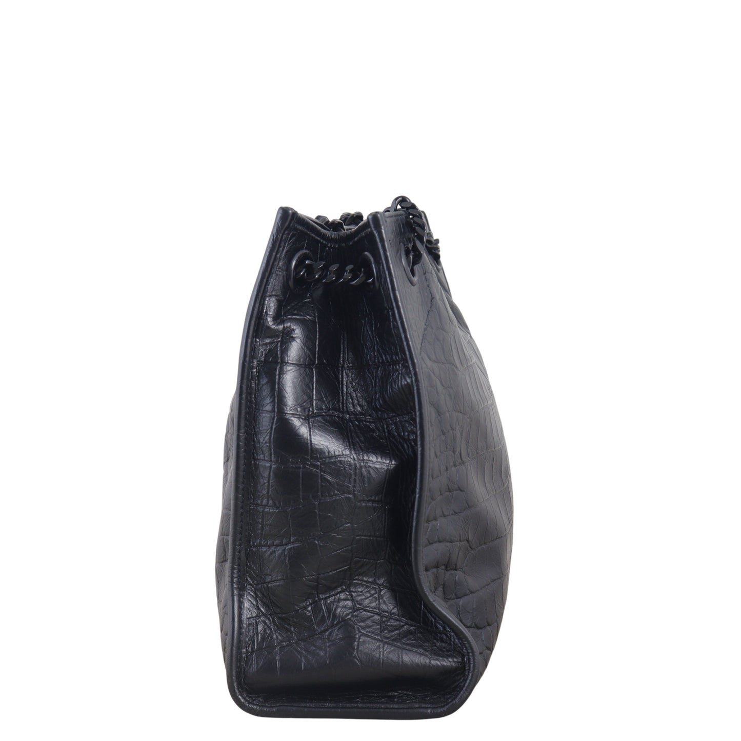 Saint Laurent Niki Tote Medium Croc Embossed