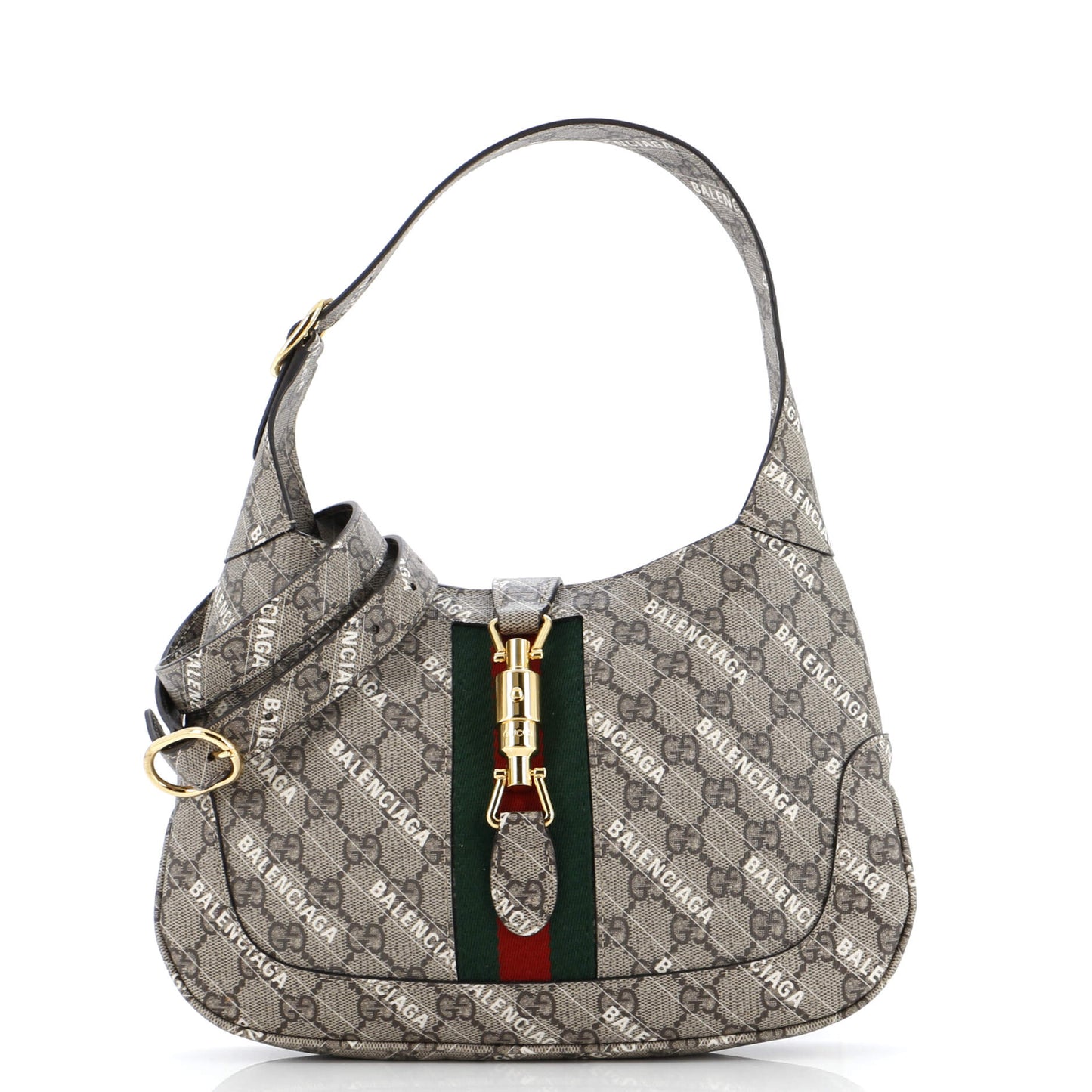 x Luxury Balenciaga Trending 2025 The Hacker Project Jackie 1961 Hobo GG Coated Canvas Small