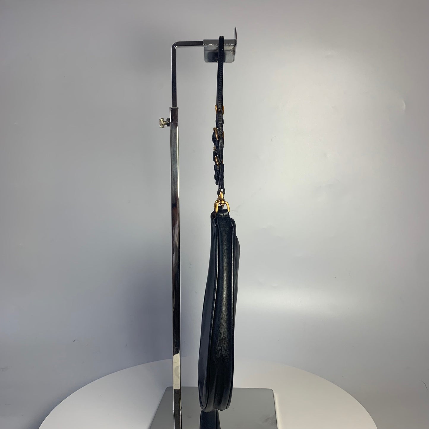 Prada Cleo Vintage Black Leather Gold Hardware