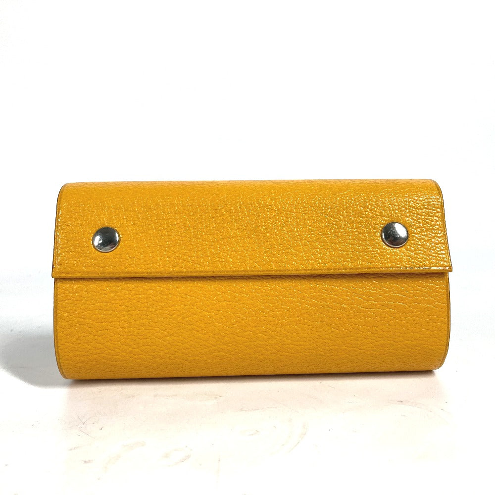 HERMES Notepad leather yellow notebook stationery Roll Note Caillou Women(Unisex)