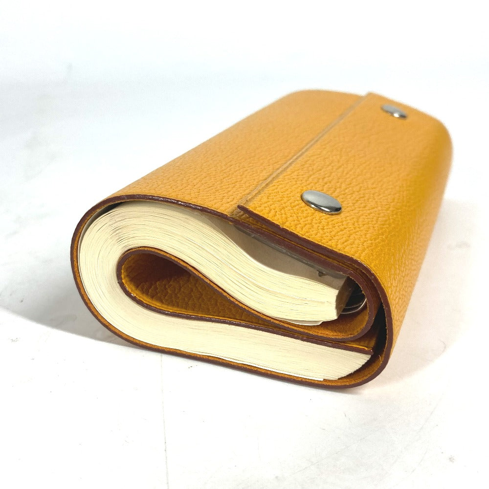 HERMES Notepad leather yellow notebook stationery Roll Note Caillou Women(Unisex)