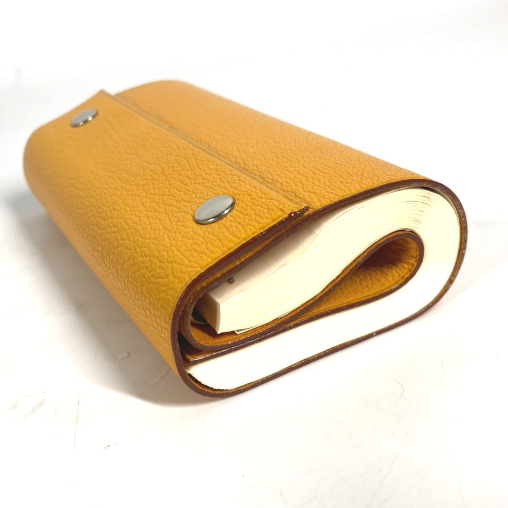 HERMES Notepad leather yellow notebook stationery Roll Note Caillou Women(Unisex)