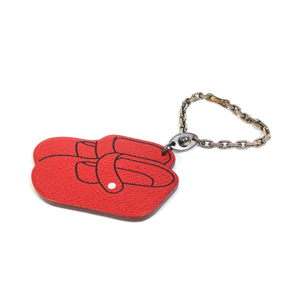 HERMES key ring Epsom Red 2007 Yokohama Takashimaya Limited red shoes shoes Women