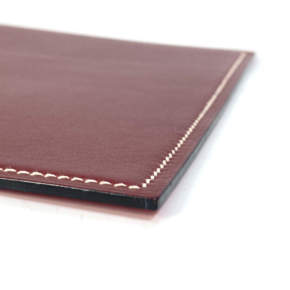 HERMES Other miscellaneous goods leather Red reversible Mouse pad Women(Unisex)