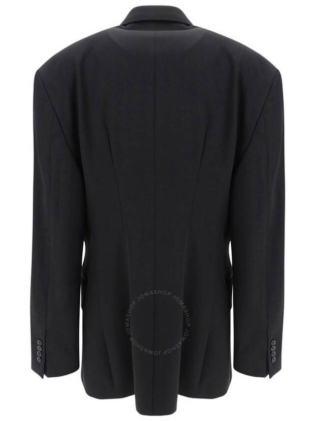 Luxury Balenciaga Trending 2025 Cinched Double Breasted Wool Jacket Black