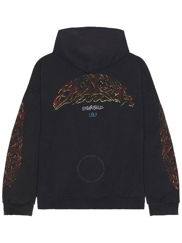 Luxury Balenciaga Trending 2025 Offshore Medium Fit Zip-Up Hoodie Black Faded