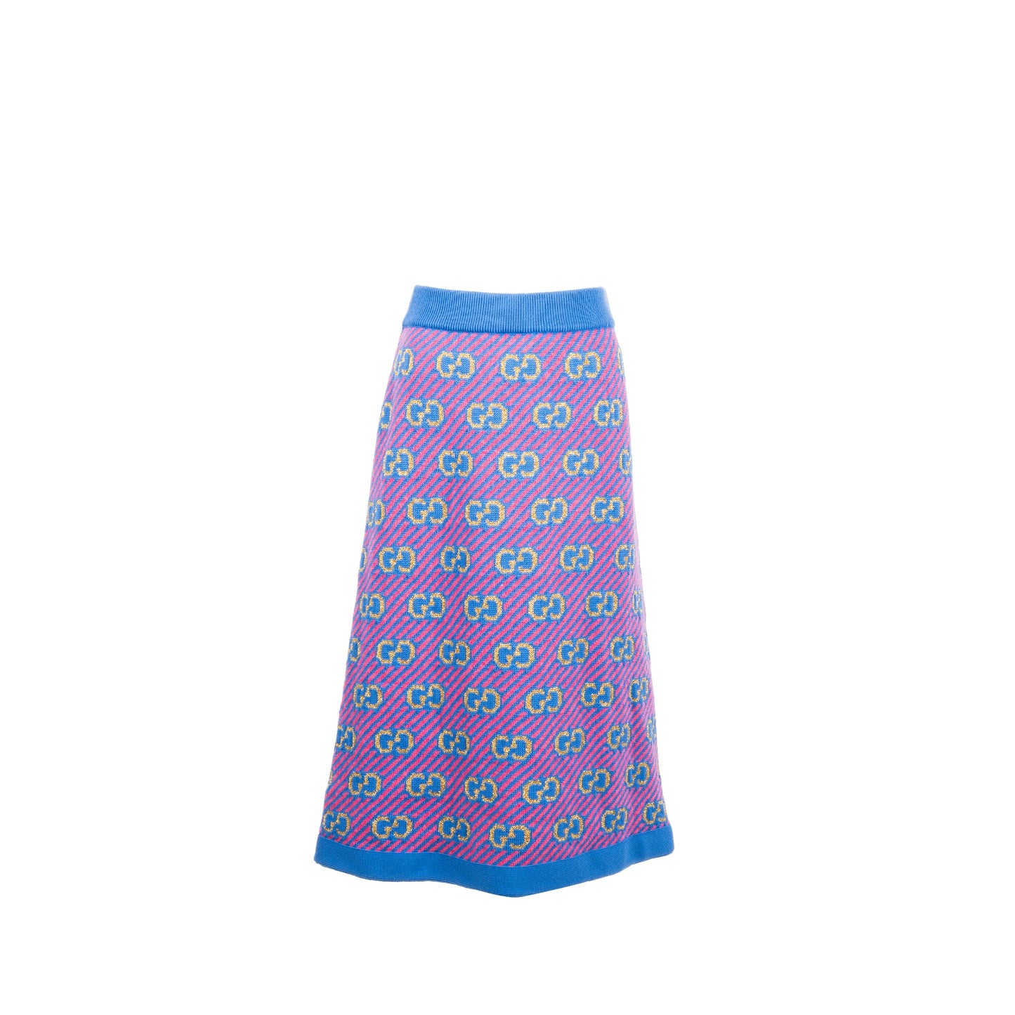 Gucci Size S Stripe Jacquard Skirt Wool Multicolour