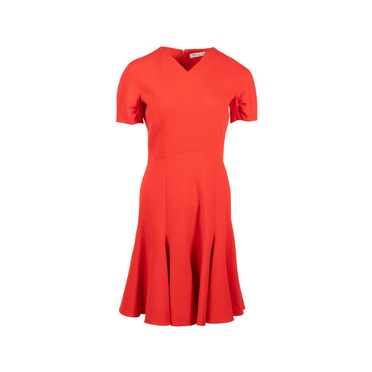 Dior Size 36 A-line Dress Wool Red