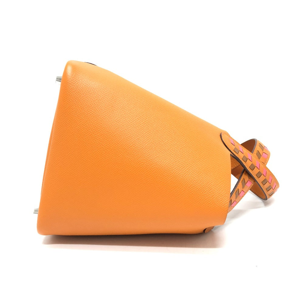 HERMES Handbag Epsom Orange Picotan Lock PM Tresage