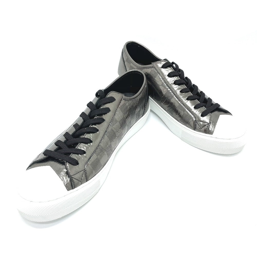 LOUIS VUITTON sneakers 1A90GA Leather , Metallic Damier Leather gray Damier Tattoo Line 7