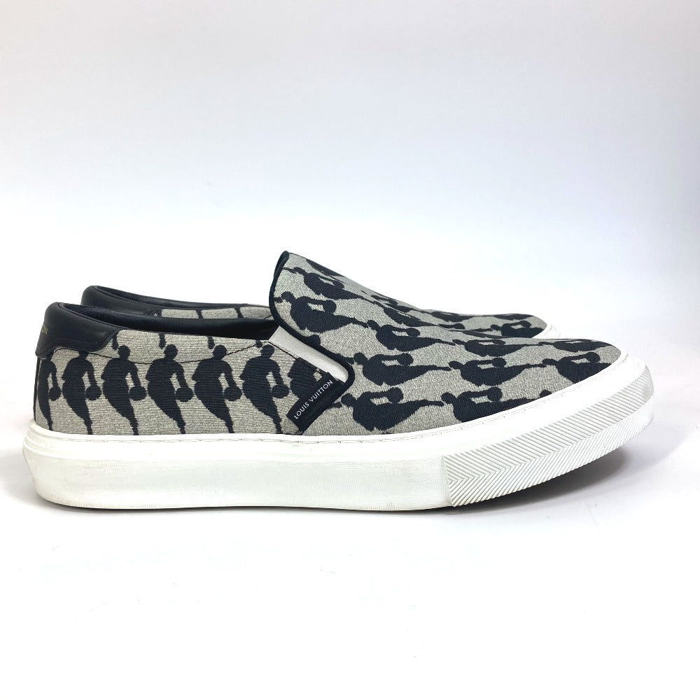 LOUIS VUITTON Slip-on Canvas, Canvas gray NBA collaboration Trocadero Sneakers Slip-on mens 6