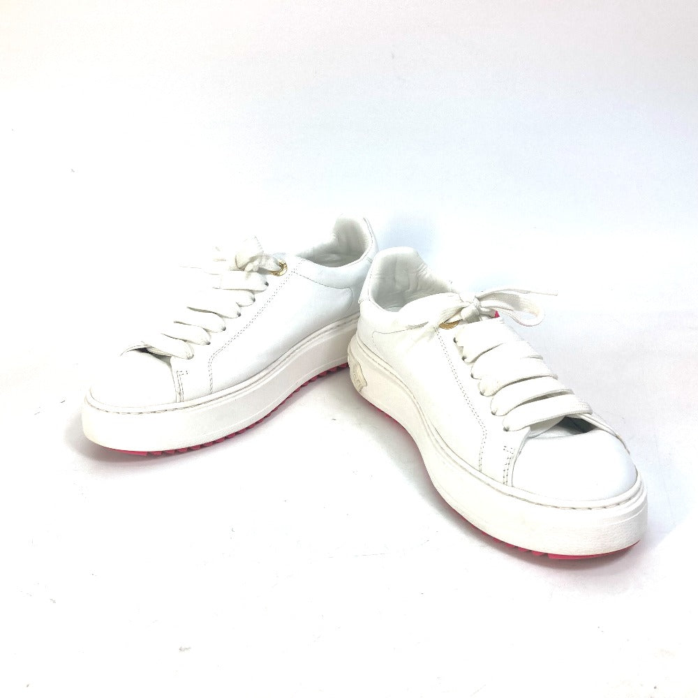 LOUIS VUITTON sneakers leather white Timeout line Women 38