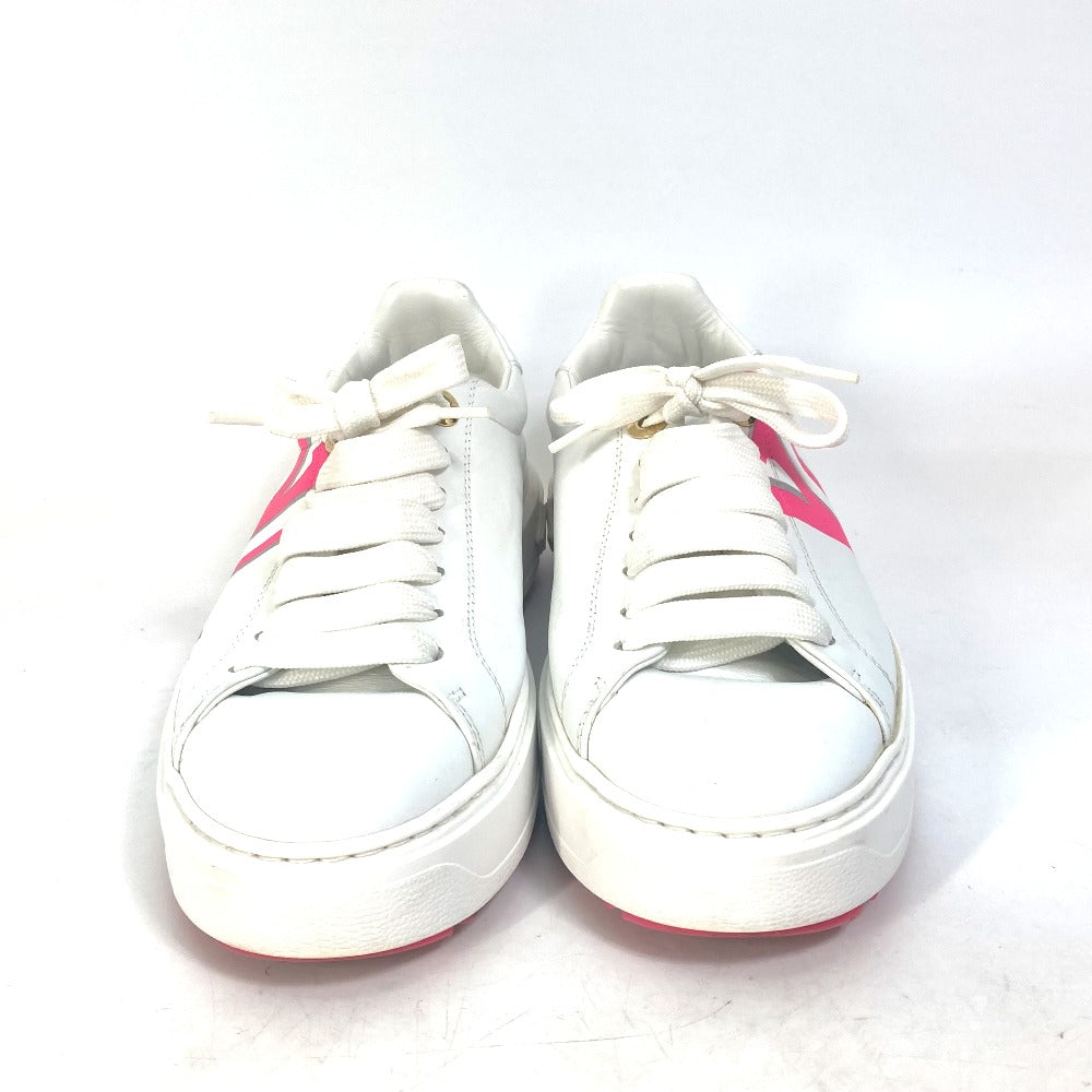 LOUIS VUITTON sneakers leather white Timeout line Women 38