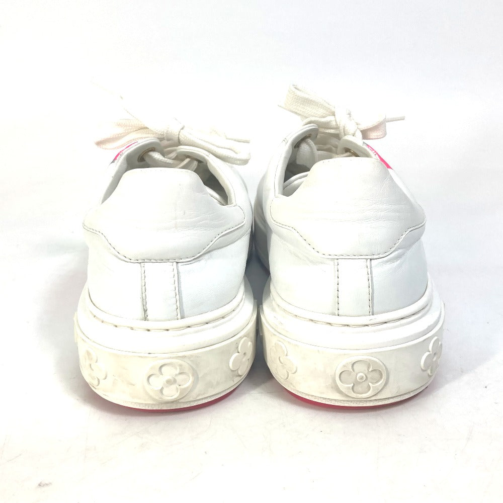 LOUIS VUITTON sneakers leather white Timeout line Women 38