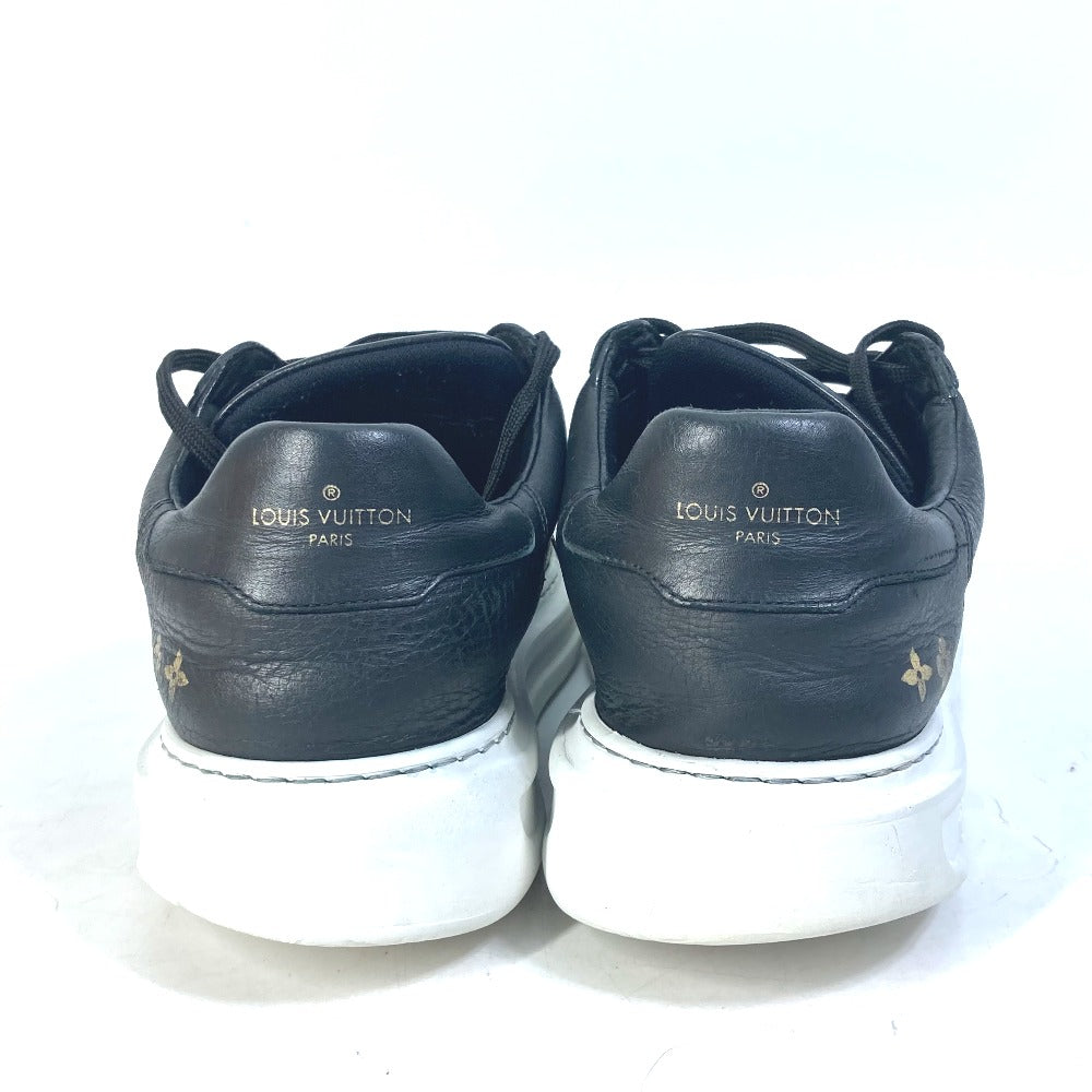 LOUIS VUITTON sneakers leather black Beverly Hills Line mens 8.5