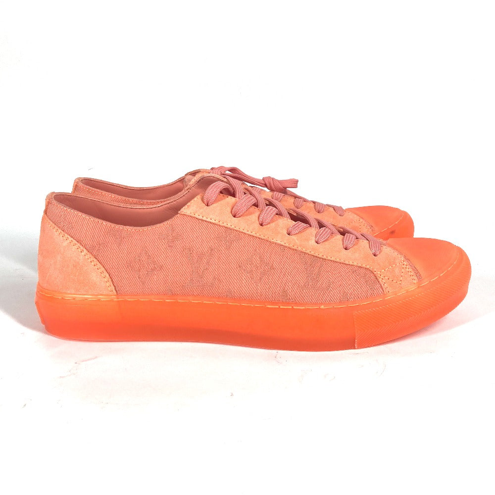 LOUIS VUITTON sneakers Canvas, Rubber Orange Tattoo line Monogram mens 7.5