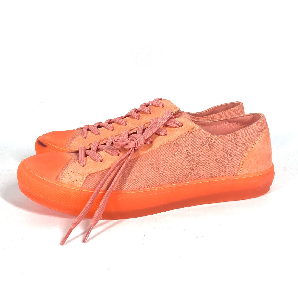 LOUIS VUITTON sneakers Canvas, Rubber Orange Tattoo line Monogram mens 7.5