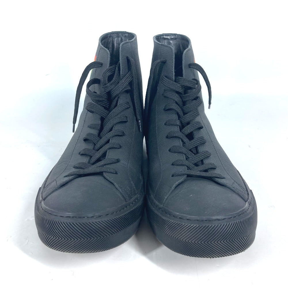 LOUIS VUITTON sneakers leather black Rainbow logo mens 8 1/2