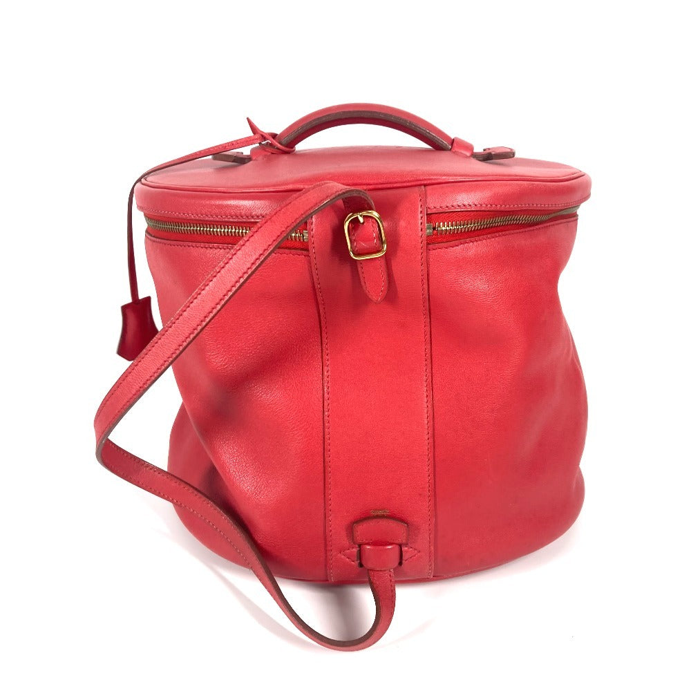 HERMES Handbag leather Red Inter City Women