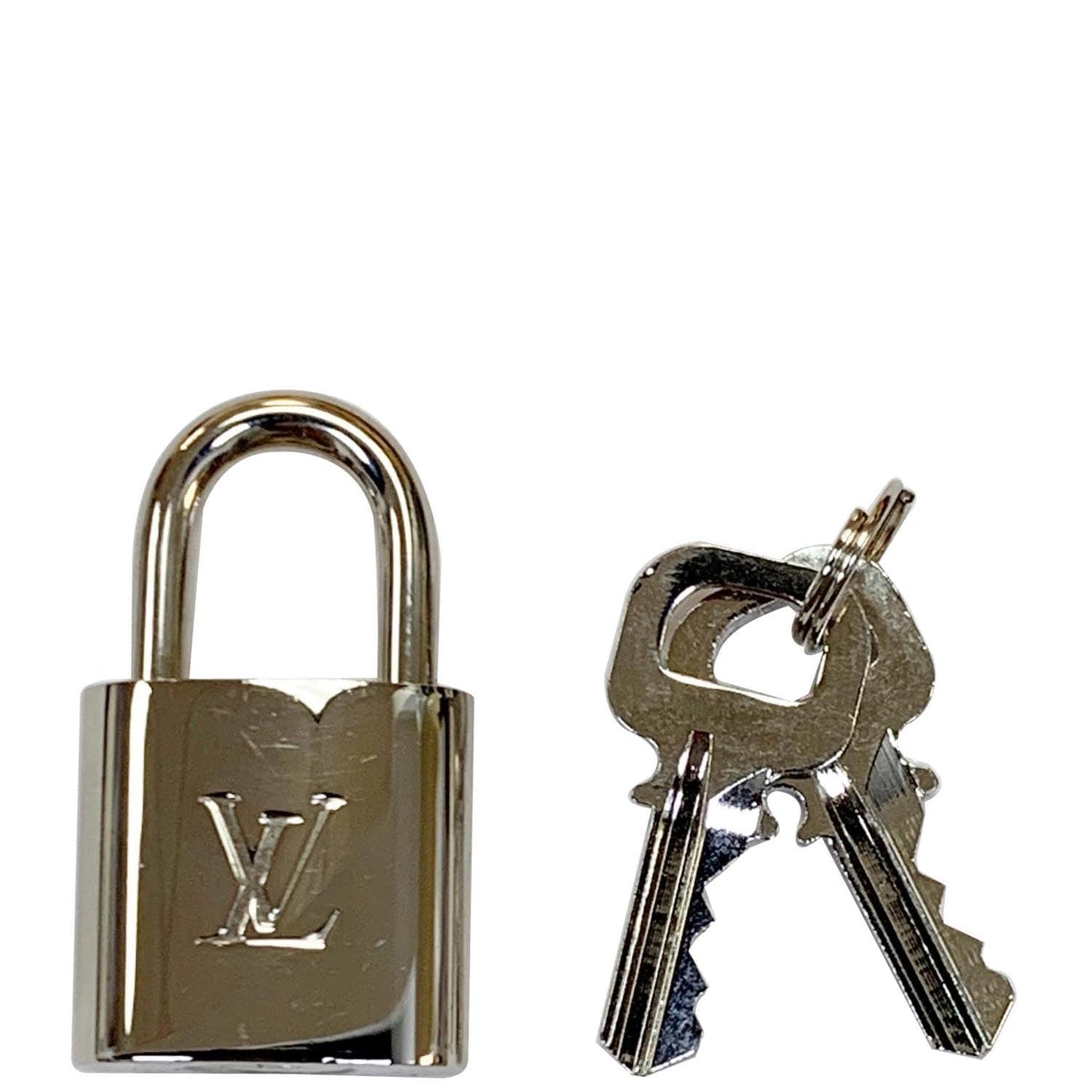 LOUIS VUITTON Padlock and 2 Keys Silver Bag Charm Number 453