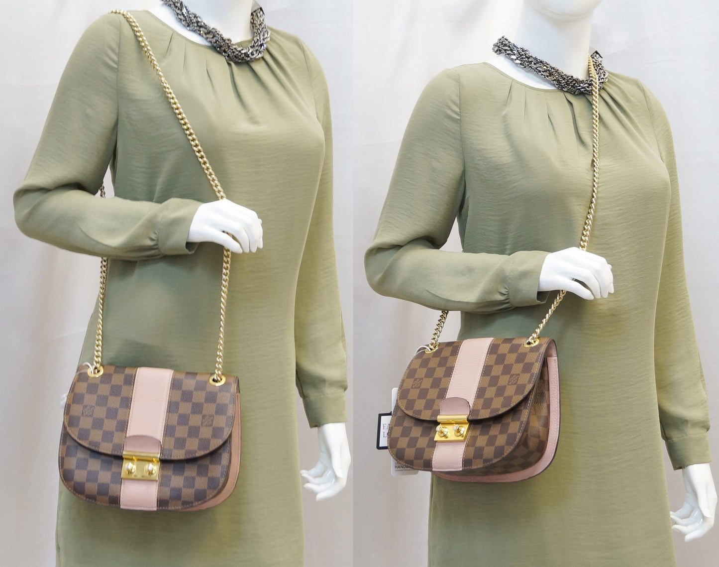 LOUIS VUITTON Wight Damier Ebene Magnolia Shoulder Crossbody Bag