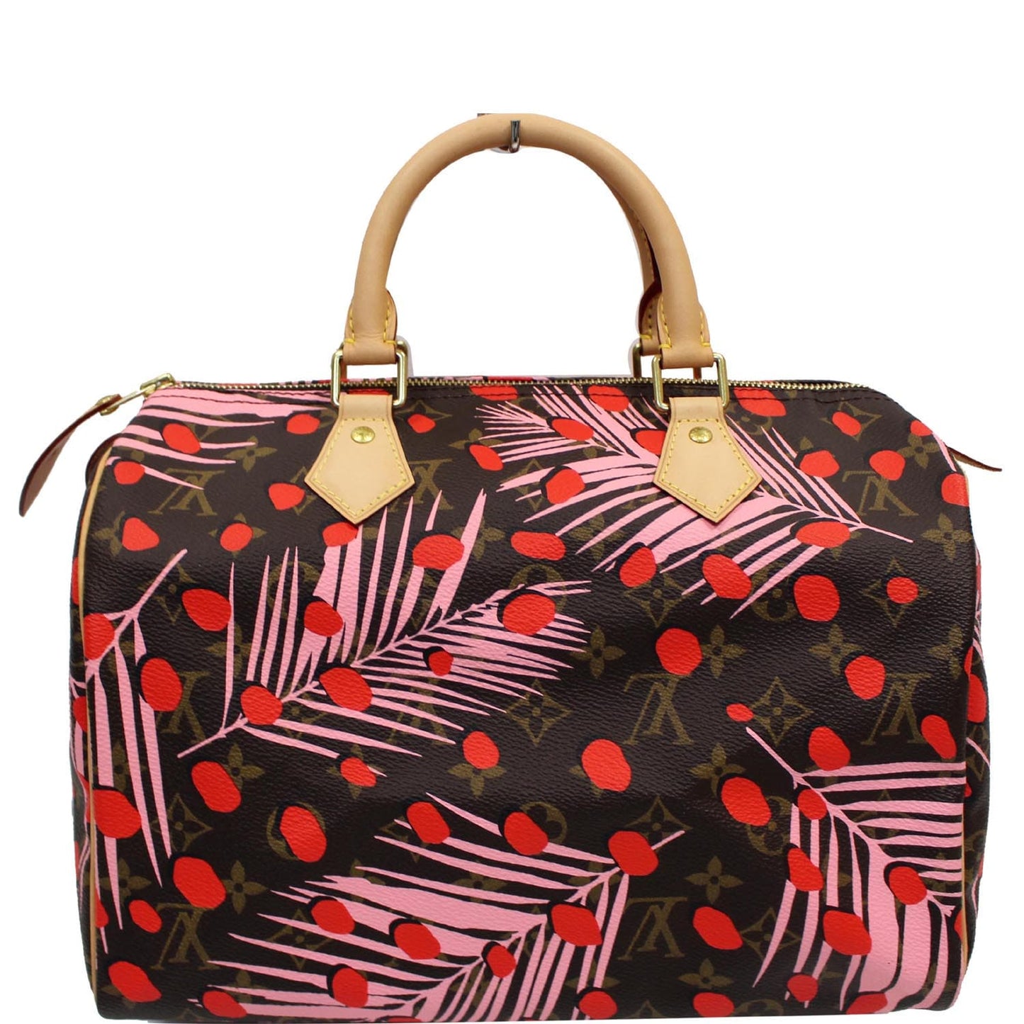 LOUIS VUITTON Speedy 30 Jungle Dots Palm Springs Satchel Bag Brown - 15% OFF