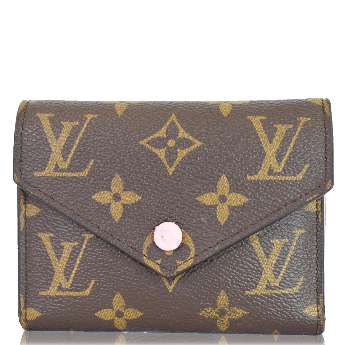 LOUIS VUITTON Victorine Monogram Canvas Wallet Rose Ballerina
