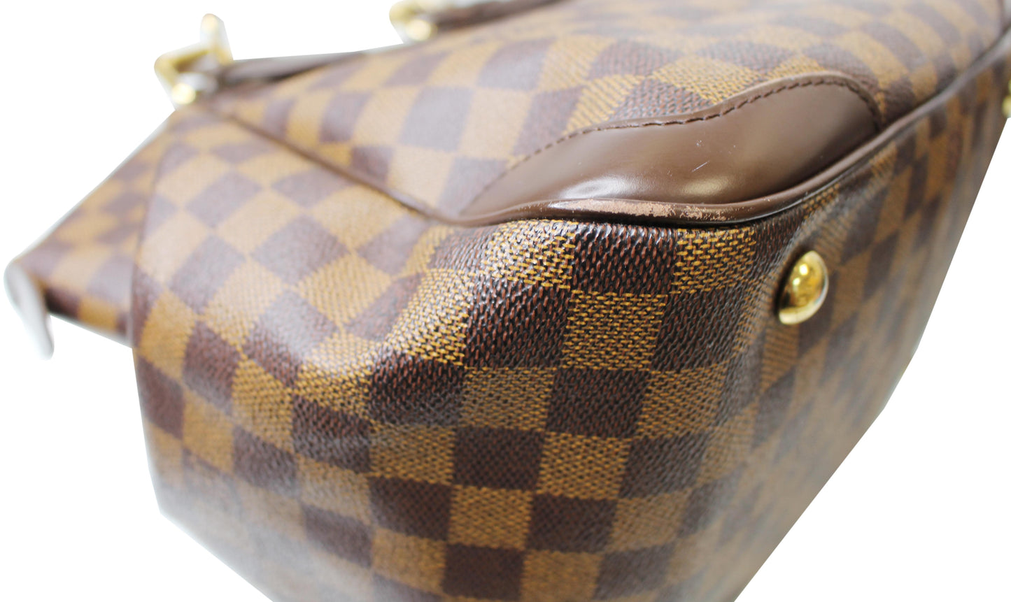 LOUIS VUITTON Verona MM Damier Ebene Shoulder Bag Brown