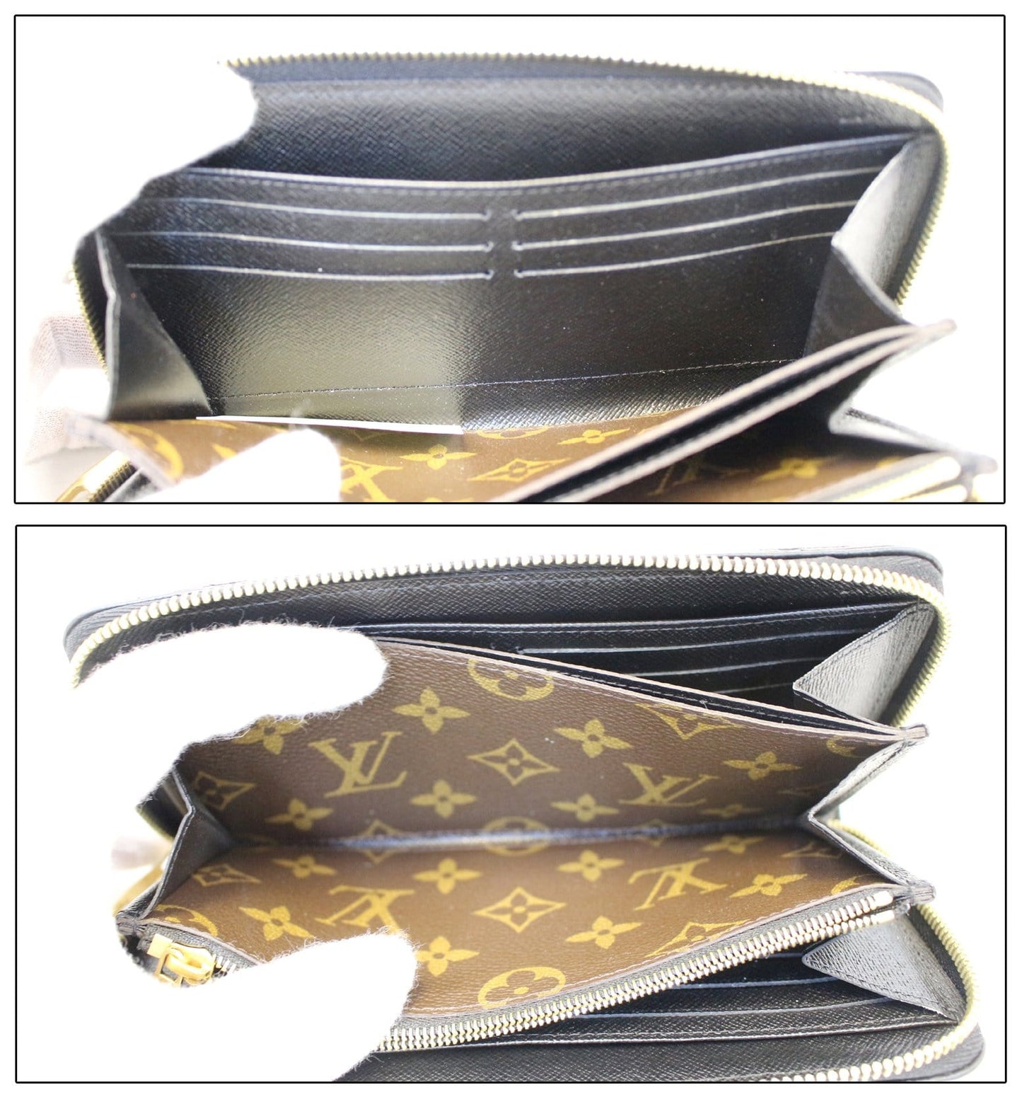 LOUIS VUITTON Monogram Canvas Zippy Retiro Wallet Noir Black