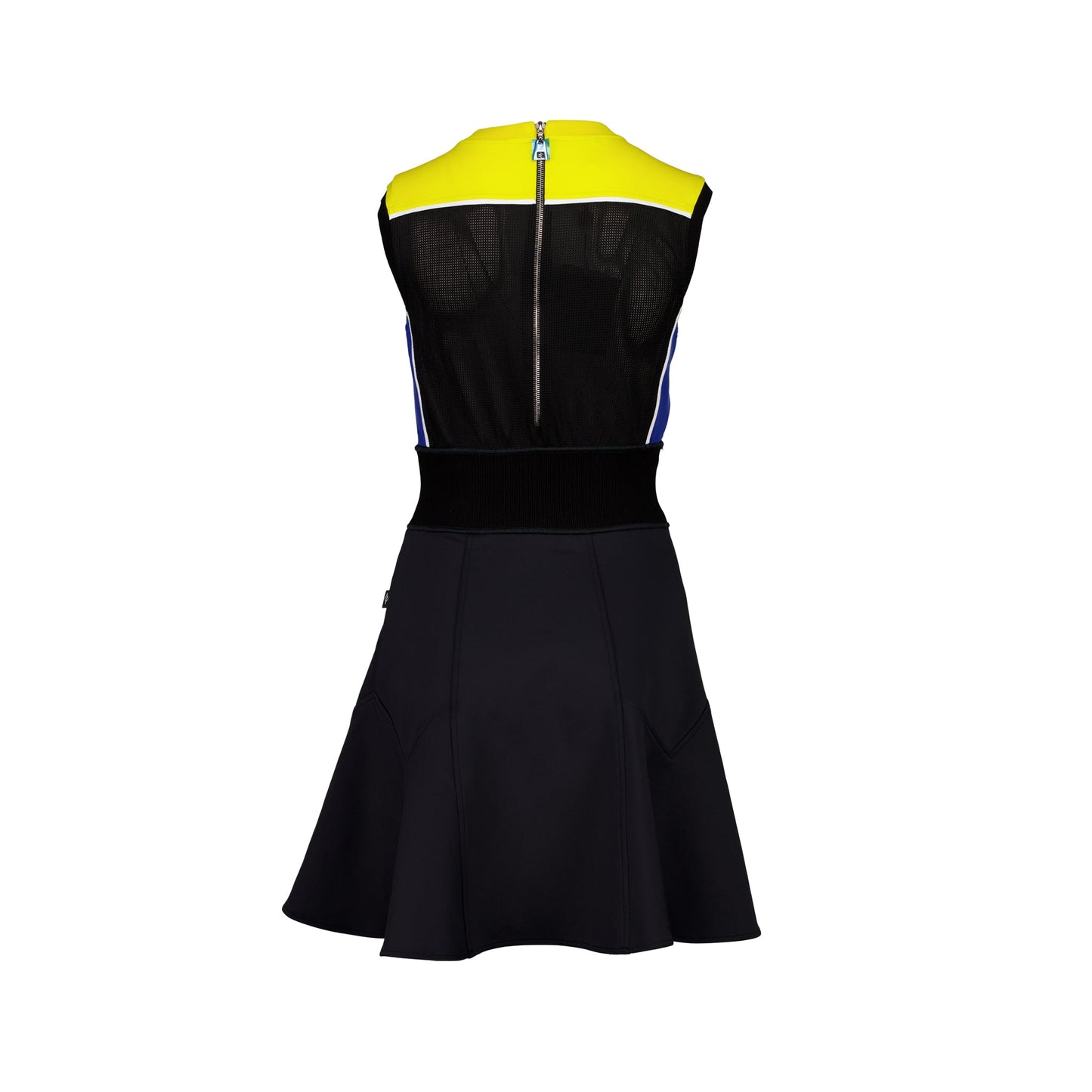 Louis Vuitton Size A-line Sleeveless Dress Black/Yellow/Blue Style Code:1A8LAG